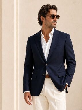 Hugo Boss Super 120 Micro Texture Wool Blazer Quiet Luxury 40R
